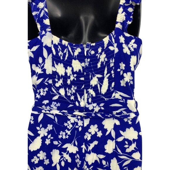 Sugarlips Women Jumpsuit Pant Small Floral Jumpsuit Square Neck Zip Closer EUC - Picture 3 of 5